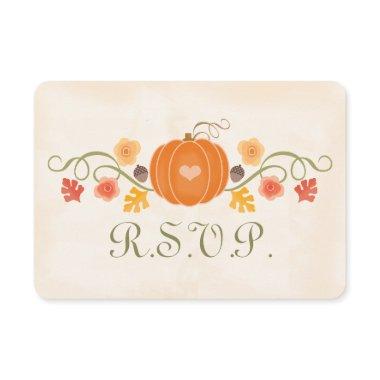 Fall Pumpkin RSVP Wedding Response Invitations