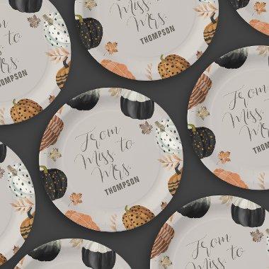 Fall Pumpkins From Miss to Mrs  Paper Plates