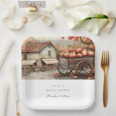 Fall Rural Scene  Paper Plates