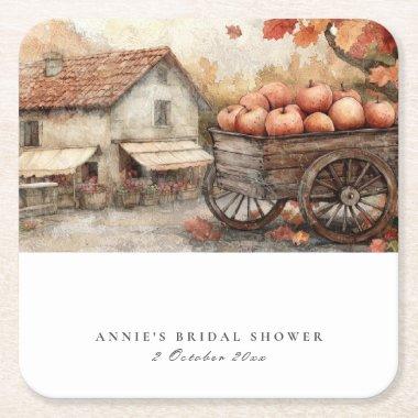 Fall Rural Scene With Apples  Coaster