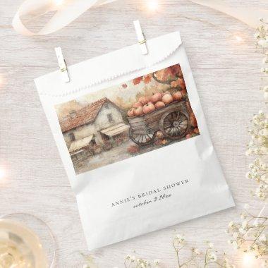 Fall Rural Scene With Apples Wedding  Favor Bag