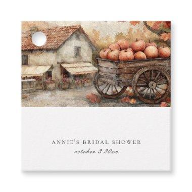 Fall Rural Scene With Apples Wedding  Favor Tags