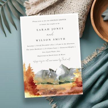Fall Rust Mountain Trees Foliage Couples Shower