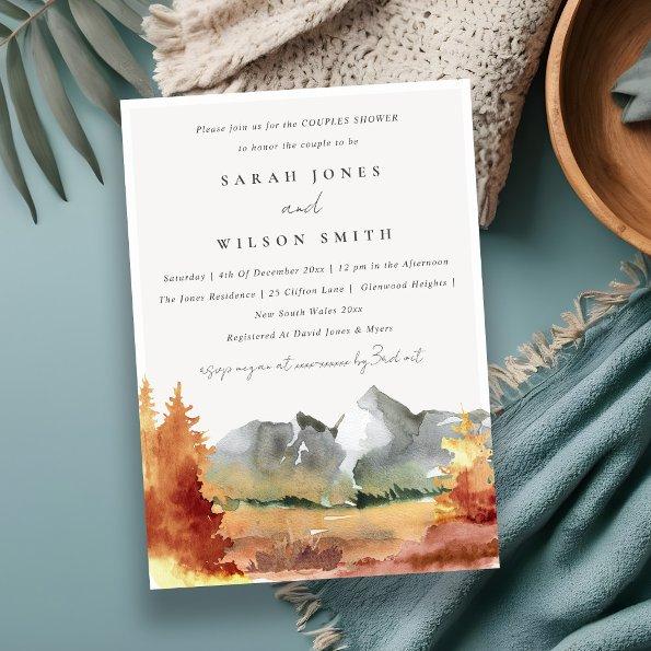 Fall Rust Mountain Trees Foliage Couples Shower