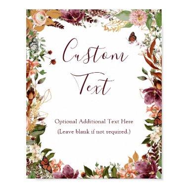 Fall Rustic Botanical  Sign