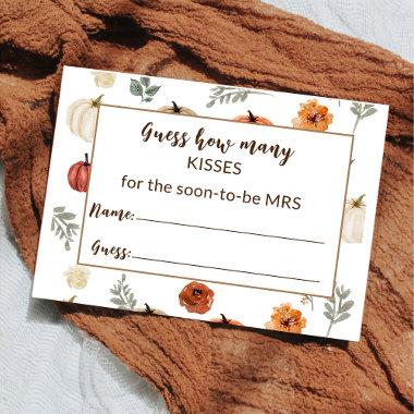 Fall Rustic Bridal Shower Date Game Enclosure Invitations