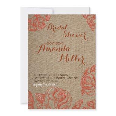 Fall Rustic Rose Burlap