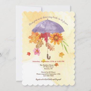 Fall Showers of Happiness Bridal Shower Invitations