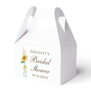 Fall Sunflower Boho County Floral Bridal Shower Favor Boxes