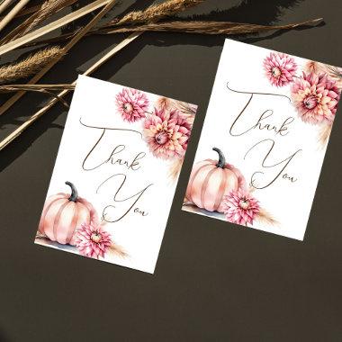 Fall themed boho  wedding thank you