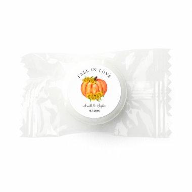 Fall Wedding Pumpkin Bride Groom  Life Saver® Mints