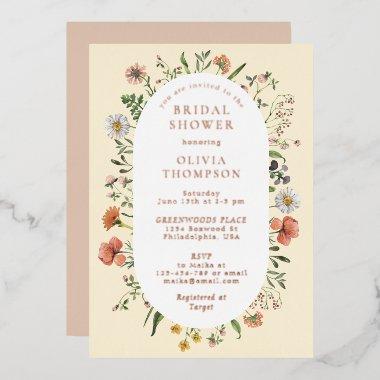 Fall Whimsical Wildflower Arch  Foil