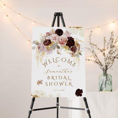 Fall Wildflower Gold Floral Bridal Shower Foam Board