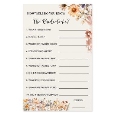 Fall Wildflower How Well Do You Know Her Game  Flyer
