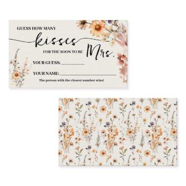 Fall Wildflowers How many Kisses for Mrs Game