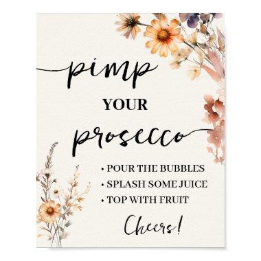 Fall Wildflowers Pimp your Prosecco Wedding Poster