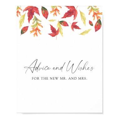 Falling leaves - advice and wishes poster