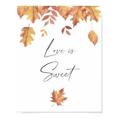 Falling leaves - love is sweet take a treat poster