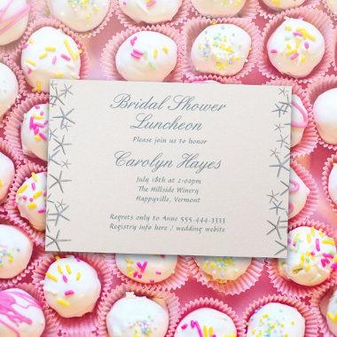 Falling Starfish Elegant Bridal Shower Invitations