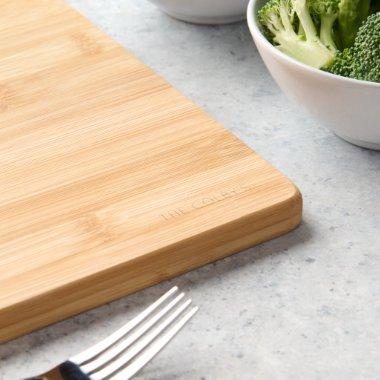 FAMILY NAME Typography Kitchen Cooking Fun Engraved Cutting Board