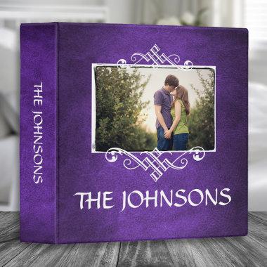 Family Photo Scrapbook Album•Purple 2 3 Ring Binder