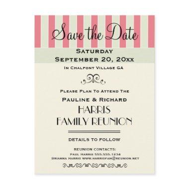 Family Reunion or Party Cream Rose Save the Date Announcement PostInvitations