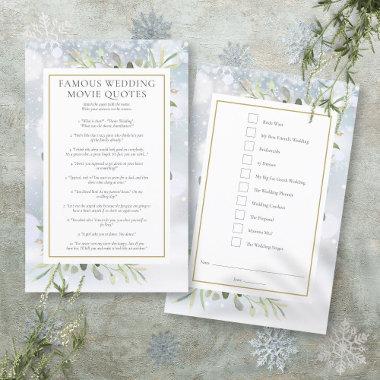 Famous Movie Quotes Winter Bridal Shower Game