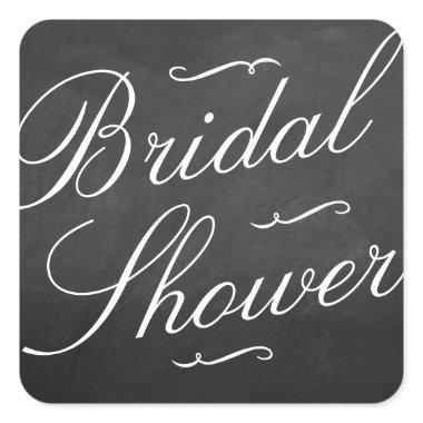 Fancy Chalkboard Bridal Shower Stickers