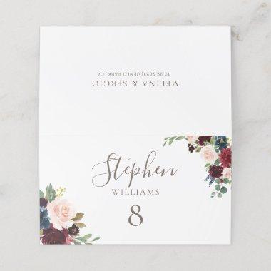 Fancy Classic Flowers Wedding Place Invitations