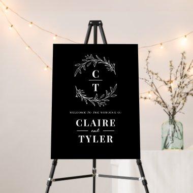 Fancy Initial EDITABLE COLOR Wedding Welcome Sign