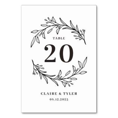 Fancy Initials EDITABLE COLOR Table Number