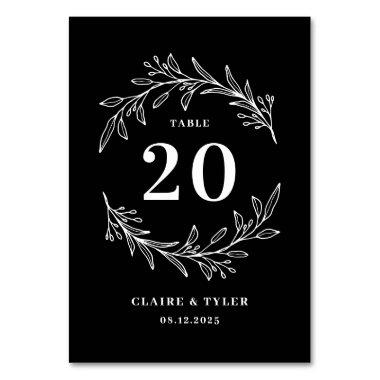 Fancy Initials EDITABLE COLOR Table Number