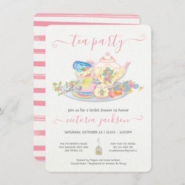 Fancy Tea Party Birthday Bridal Shower Invitations