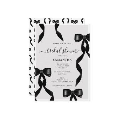 Fancy Watercolor Black Bow Formal