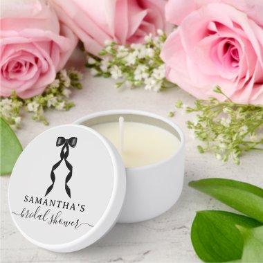 Fancy Watercolor Black Bow Formal  Mini Candle Favors
