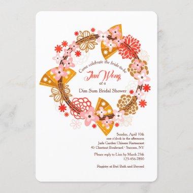 Fans and Flowers Invitations