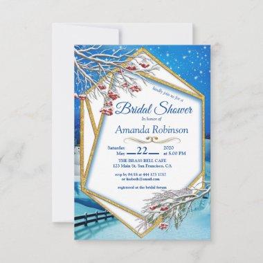 Fantasy Winter Bridal Shower RSVP Card