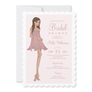 Fashion Bride Bridal Shower Invitations