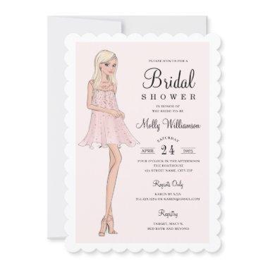 Fashion Bride Bridal Shower Invitations