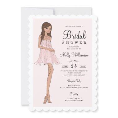 Fashion Bride Bridal Shower Invitations