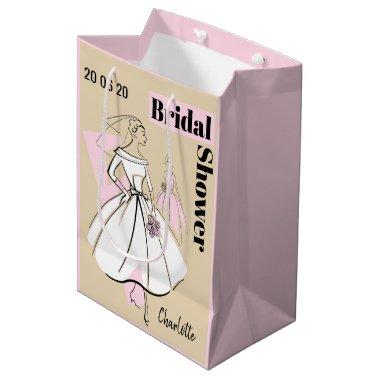 Fashion Bride Natural Group Bridal Shower pink Medium Gift Bag