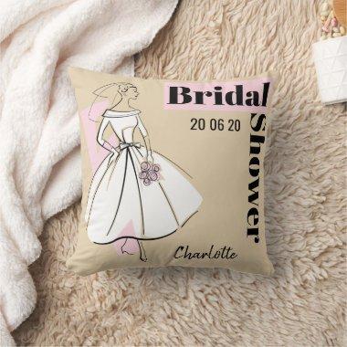 Fashion Bride Neutral  throw pillow