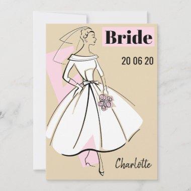 Fashion Bride Neutral Bride bridal shower Invitations