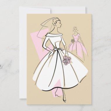 Fashion Bride Neutral Group bridal shower Invitations
