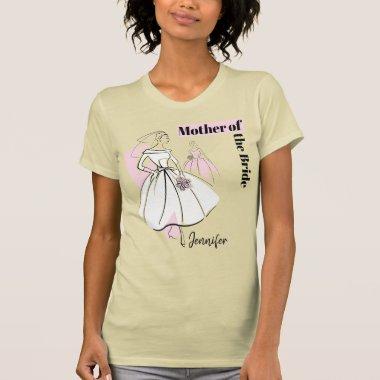 Fashion Bride Neutral Group Mother of Bride Name T-Shirt