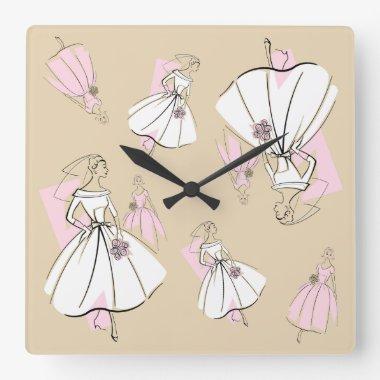 Fashion Bride Neutral Group Multi clock square
