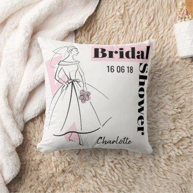 Fashion Bride Pink  multi back Throw Pillow