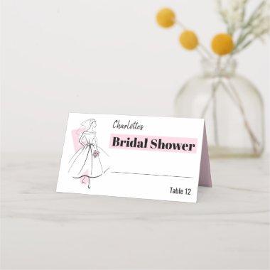 Fashion Bride Pink Bridal Shower place Invitations