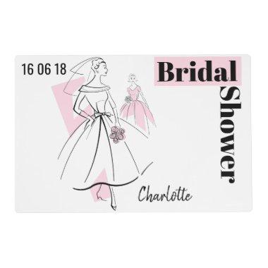 Fashion Bride Pink Bridal Shower placemat