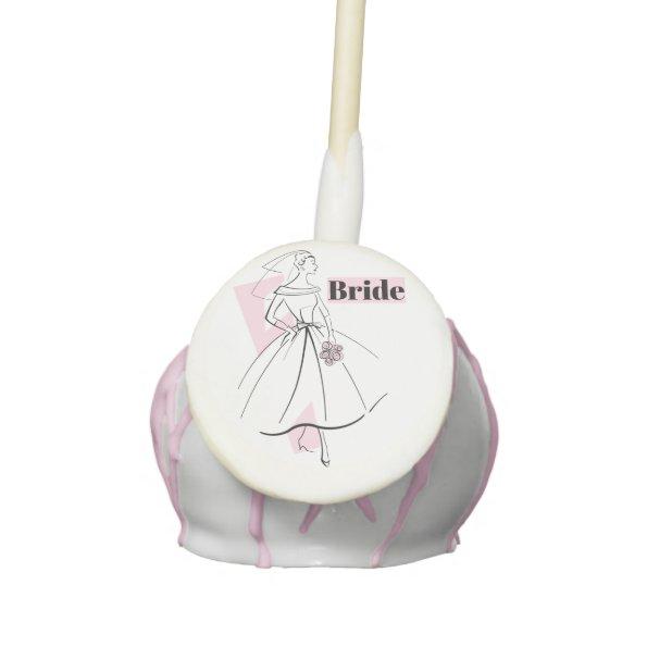 Fashion Bride Pink Bride cake pop